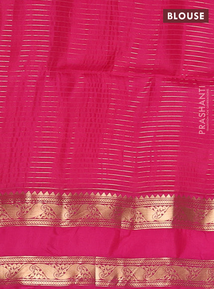 Pink & Green Kanchipuram Soft Silk - Checks