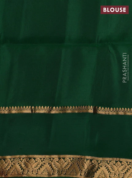 Wine & Green Kanchipuram Soft Silk - Checks