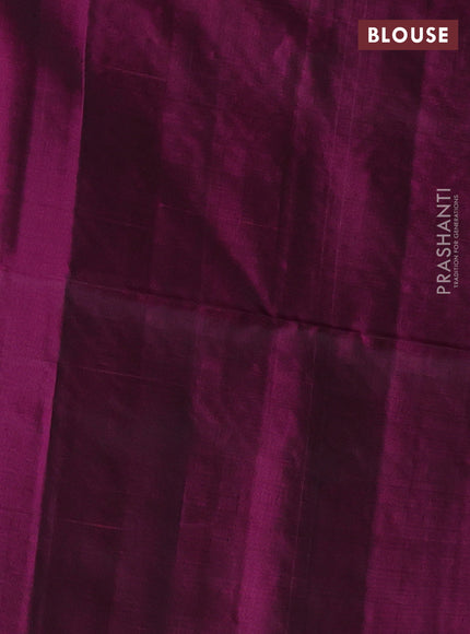 Mehendi Green & Magenta Pink Kanchipuram Soft Silk - Checks