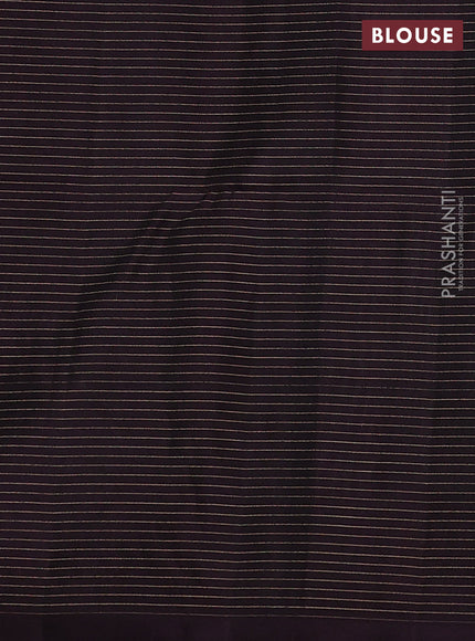 Pastel Blue & Wine Kanchipuram Soft Silk - Checks