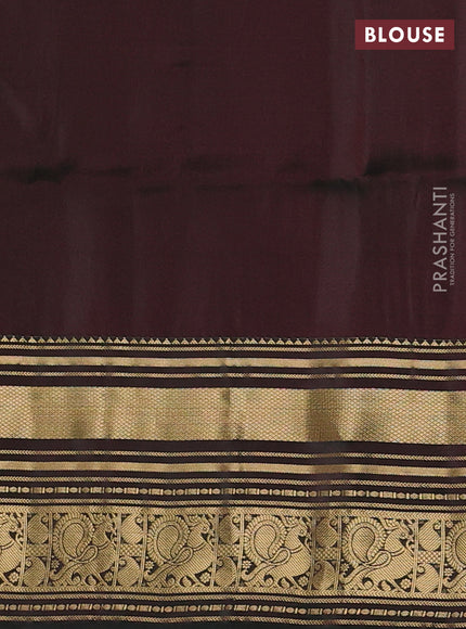 Maroon & Green Kanchipuram Soft Silk - Checks