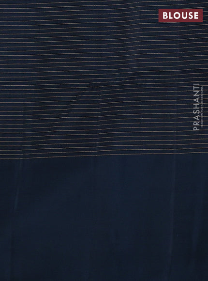 Magenta Pink & Peacock Blue Kanchipuram Soft Silk - Checks