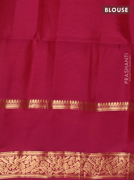 Orange & Maroon Kanchipuram Soft Silk - Checks