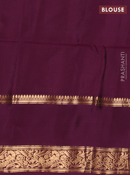 Maroon & Wine  Kanchipuram Soft Silk - Checks