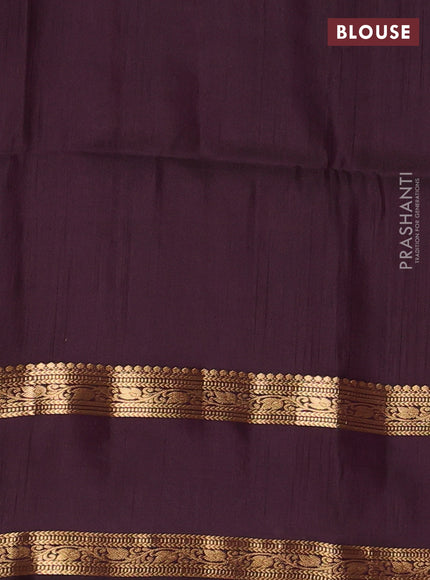 Purple & Wine  Kanchipuram Soft Silk - Checks