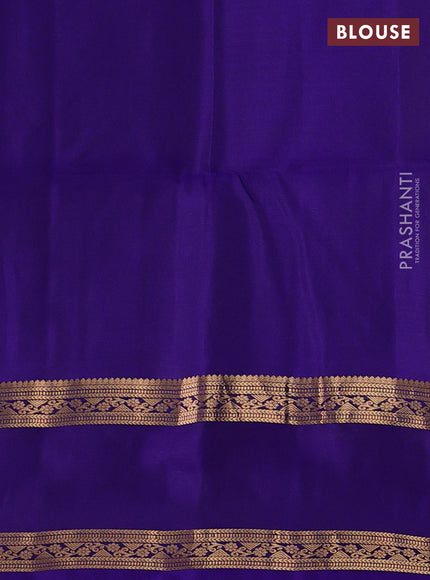Pastel Blue & Blue Kanchipuram Soft Silk - Checks
