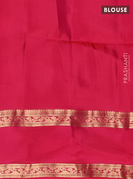 Mehendi Green & Pink Kanchipuram Soft Silk - Checks