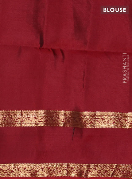 Rust & Maroon Kanchipuram Soft Silk - Checks