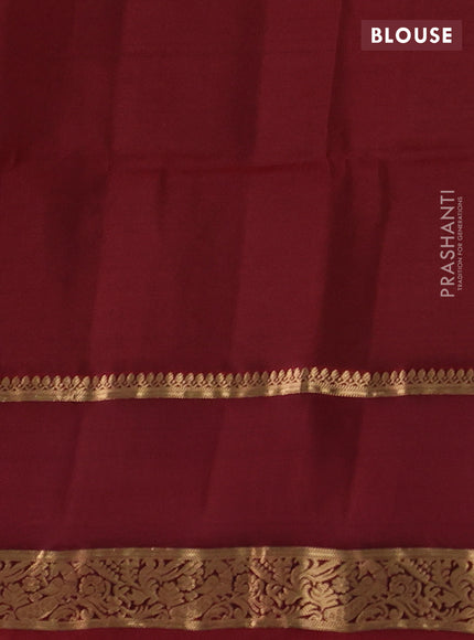 Green & Maroon Kanchipuram Soft Silk - Checks