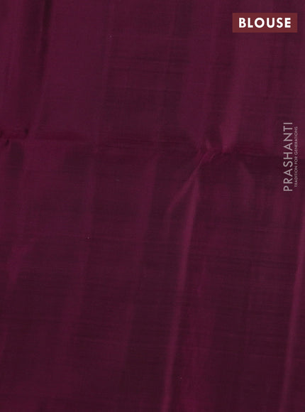 Mehendi Green & Magenta Pink Kanchipuram Soft Silk - Checks