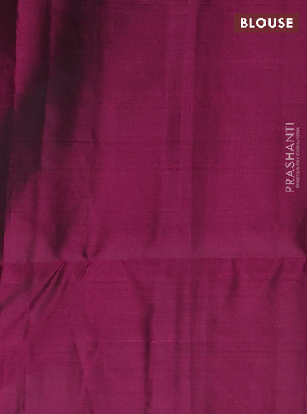 Jamun & Magenta Pink Kanchipuram Soft Silk - Checks