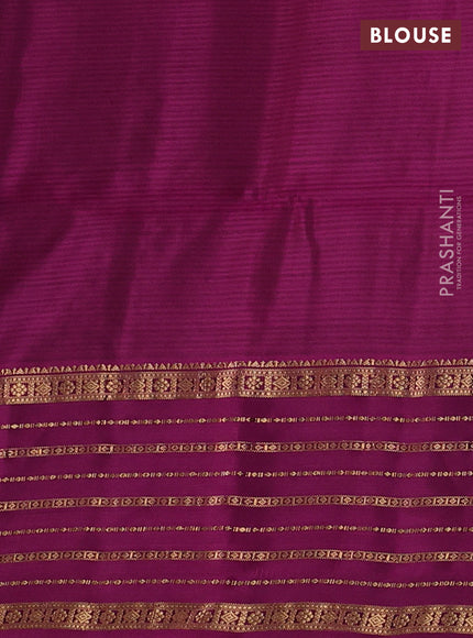 Chiku  & Magenta Pink Kanchipuram Soft Silk - Buttas