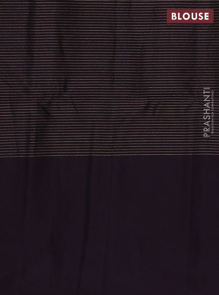 Rust & Purple Kanchipuram Soft Silk Saree