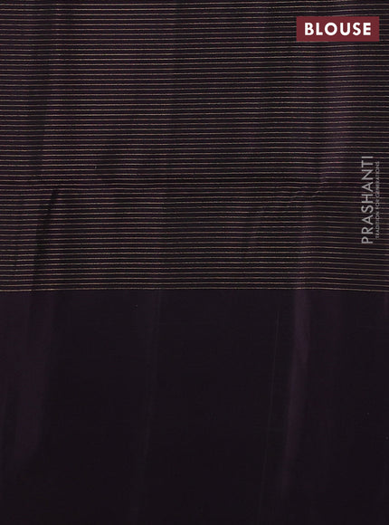 Grey & Purple Kanchipuram Soft Silk Saree