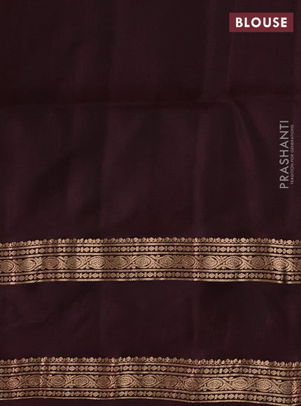 Bottle Green & Maroon Kanchipuram Soft Silk Saree