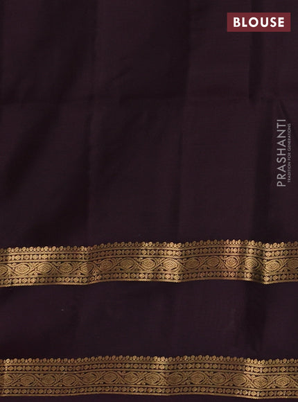 Purple & Wine  Kanchipuram Soft Silk Saree