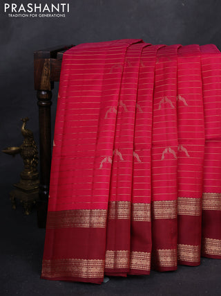 Pink & Maroon Kanchipuram Soft Silk Saree
