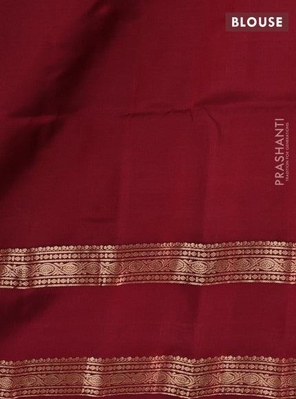 Pink & Maroon Kanchipuram Soft Silk Saree