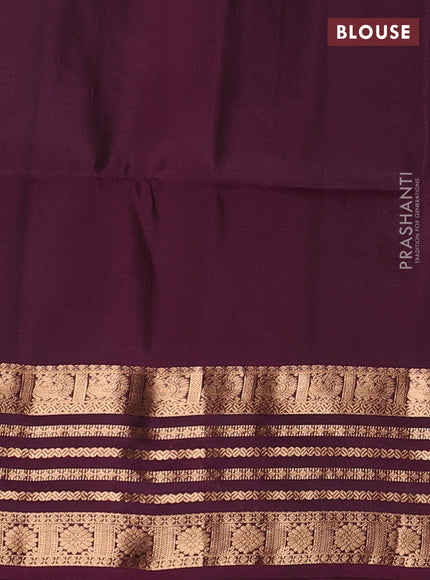 Pastel Purple & Wine Kanchipuram Soft Silk - Checks