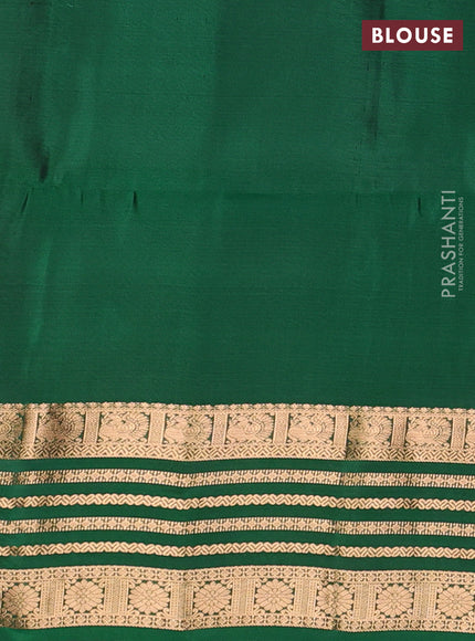 Mauve Pink & Green Kanchipuram Soft Silk - Buttas