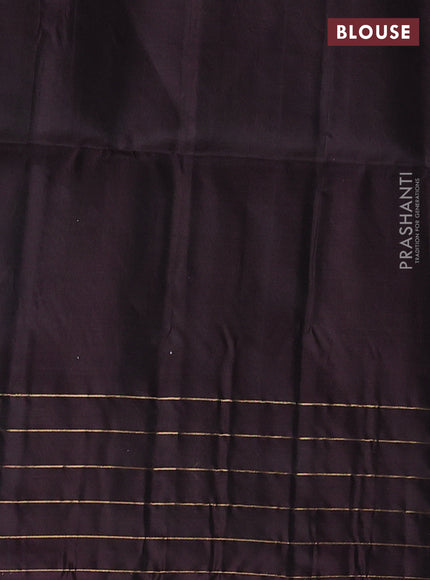 Grey & Wine Kanchipuram Soft Silk - Buttas