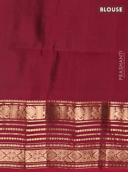 Purple & Maroon Kanchipuram Soft Silk - Buttas