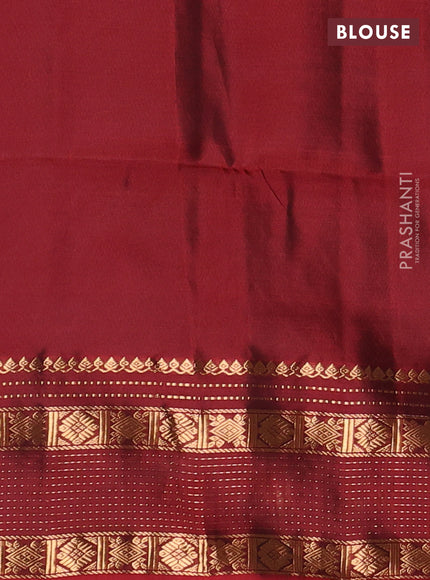 Violet & Maroon Kanchipuram Soft Silk - Buttas