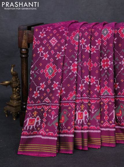 Purple Rajkot Patola Silk Saree