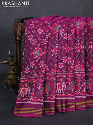 Purple Rajkot Patola Silk Saree