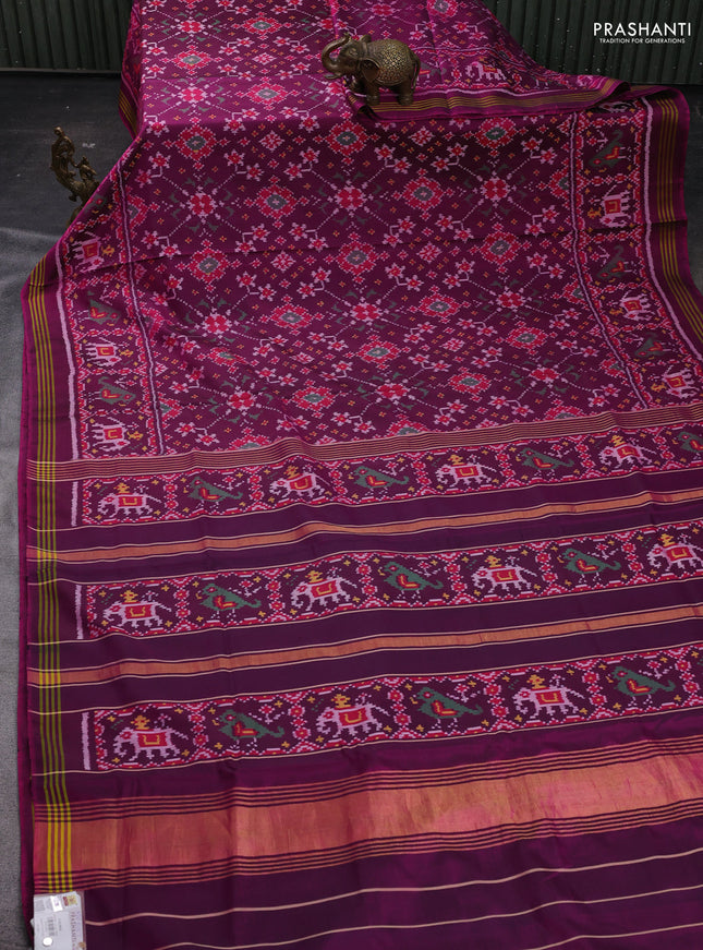 Purple Rajkot Patola Silk Saree