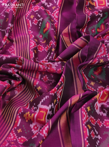 Purple Rajkot Patola Silk Saree