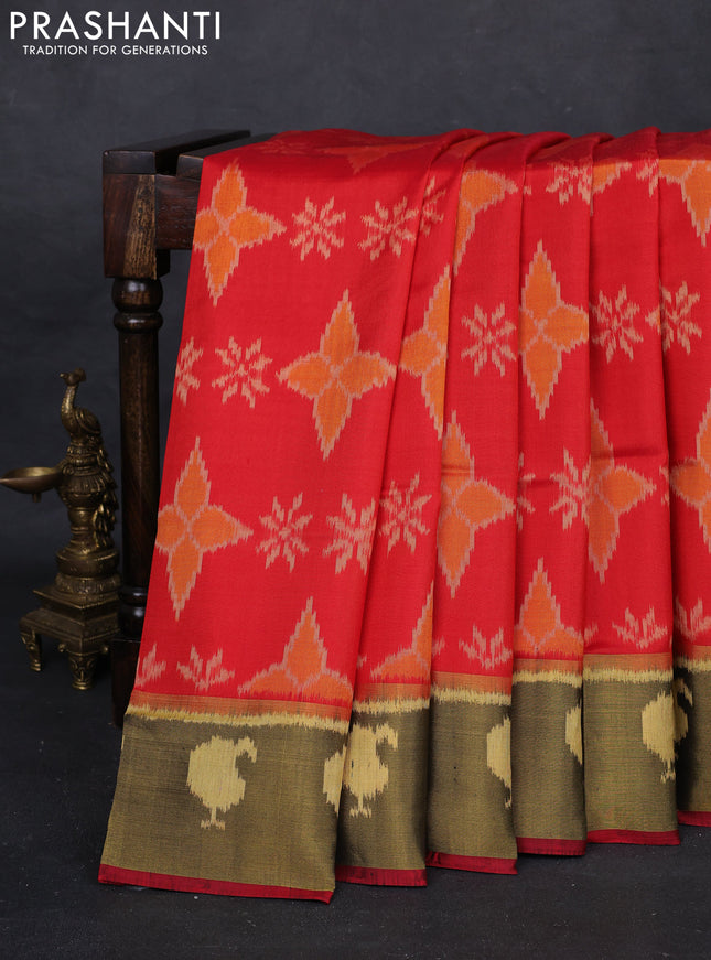 Red & Maroon Rajkot Patola Silk Saree