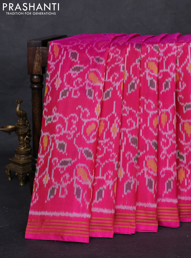 Pink & Purple Rajkot Patola Silk Saree