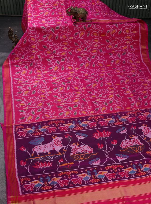 Pink & Purple Rajkot Patola Silk Saree