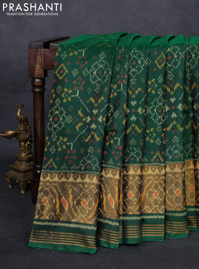 Green Rajkot Patola Silk Saree