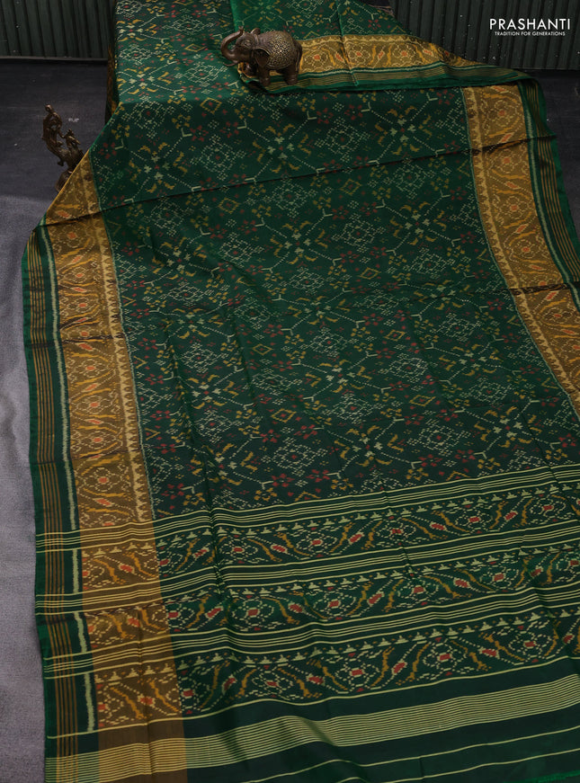 Green Rajkot Patola Silk Saree