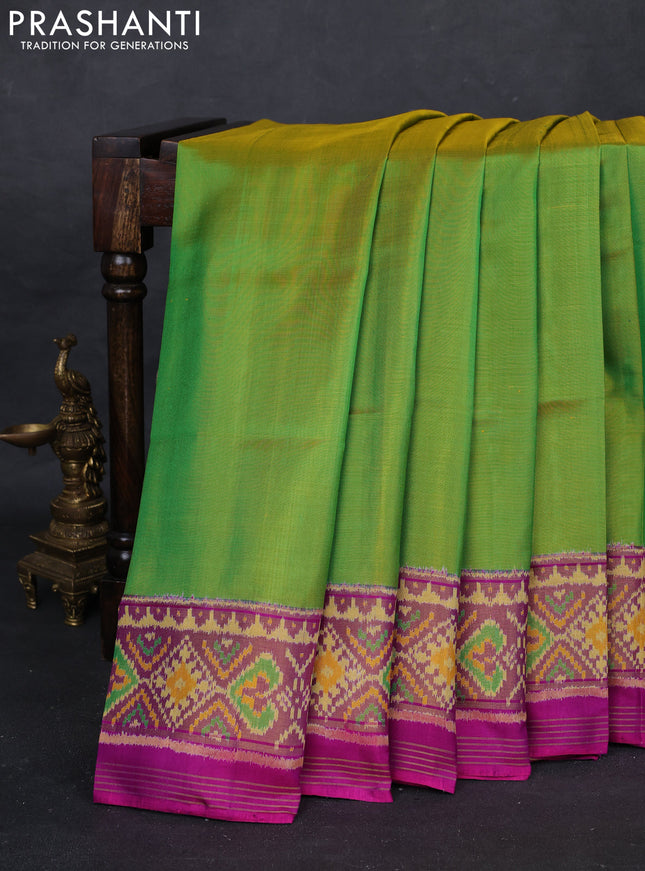 Green & Purple Rajkot Patola Silk Saree