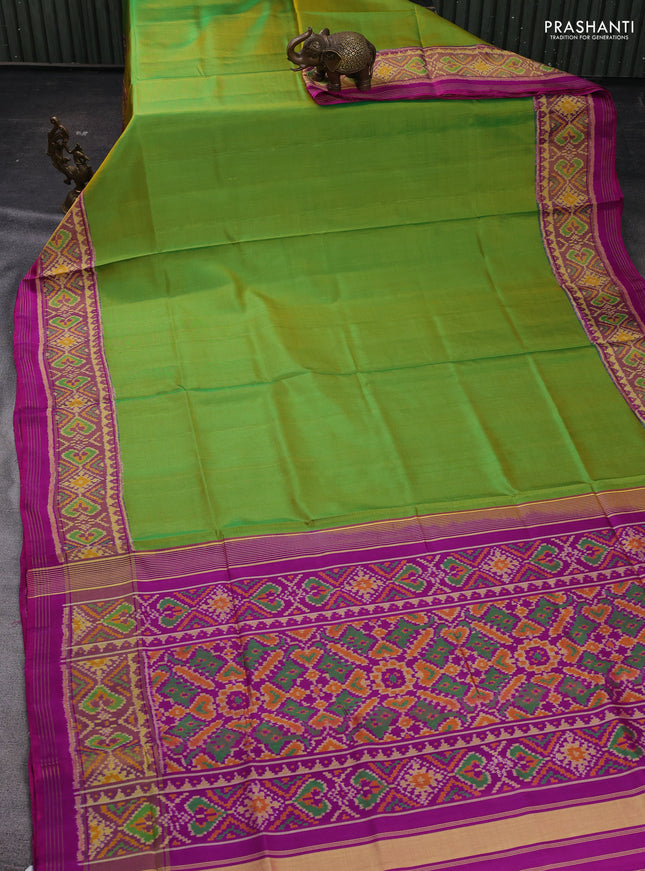 Green & Purple Rajkot Patola Silk Saree