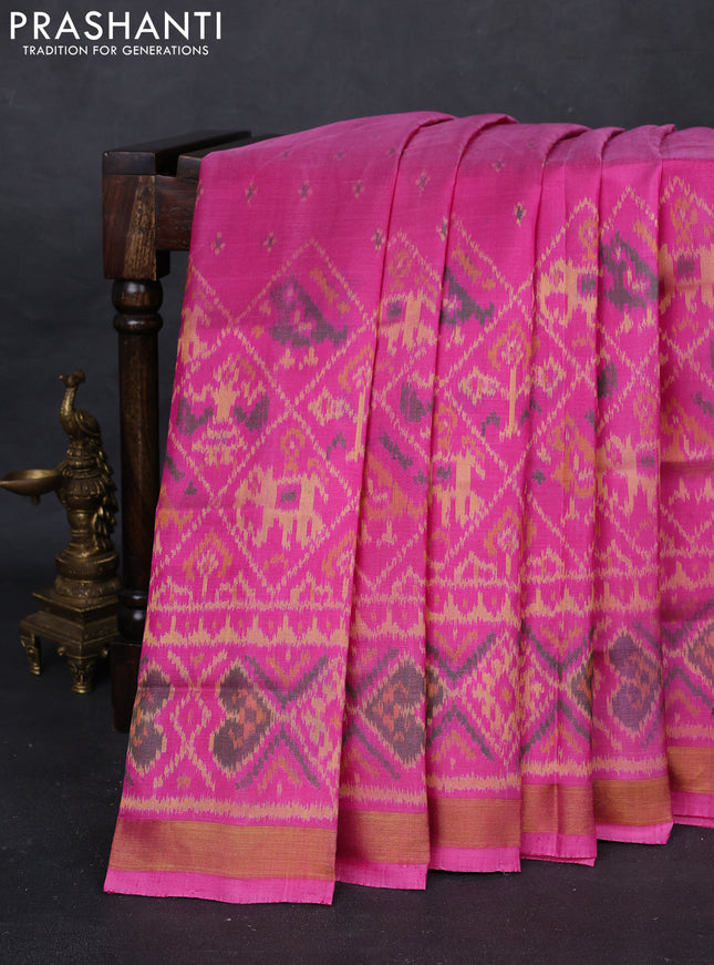 Pink Rajkot Patola Silk Saree