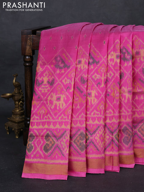 Pink Rajkot Patola Silk Saree