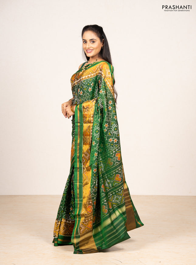 Green Rajkot Patola Silk Saree