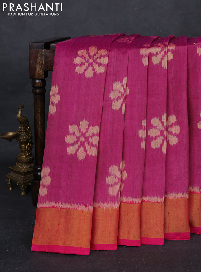Pink & Purple Rajkot Patola Silk Saree