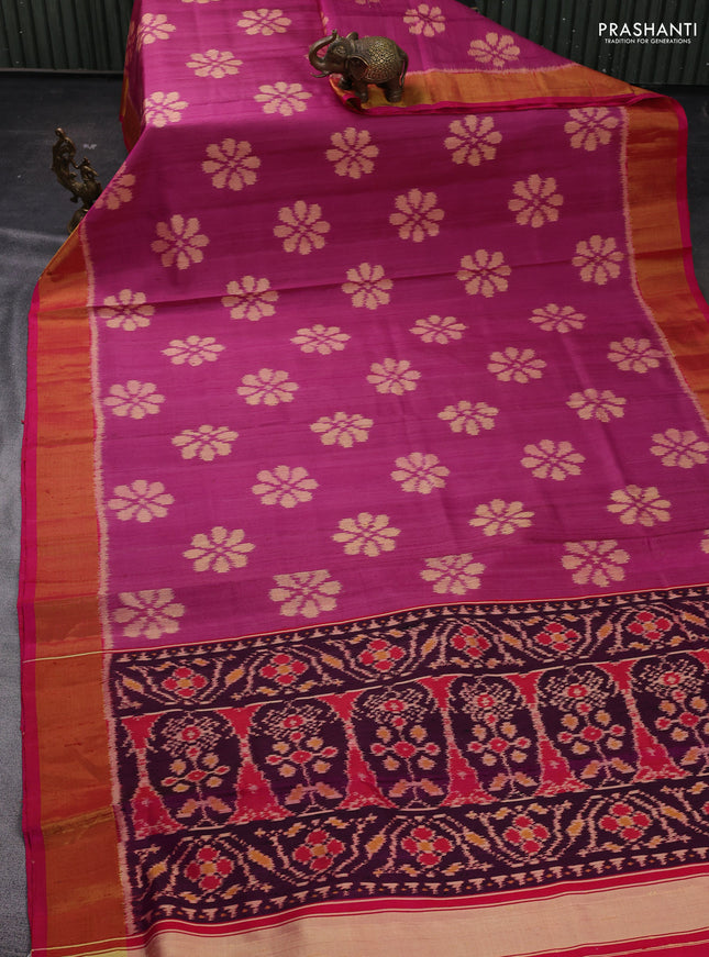 Pink & Purple Rajkot Patola Silk Saree