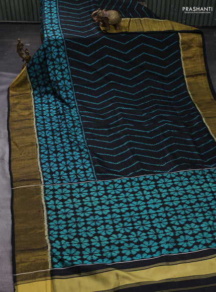 Black Rajkot Patola Silk Saree