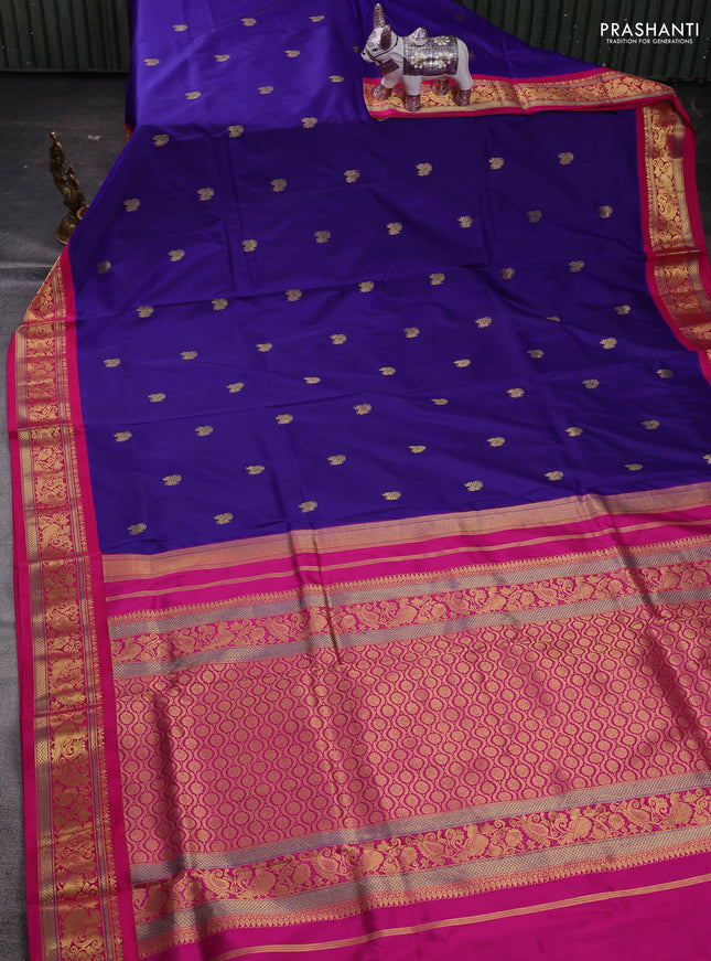 Blue & Pink 10 Yards Silk - Buttas