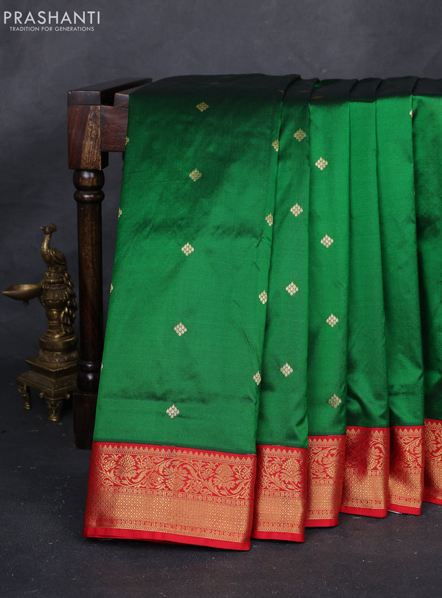 Green & Red 10 Yards Silk - Buttas
