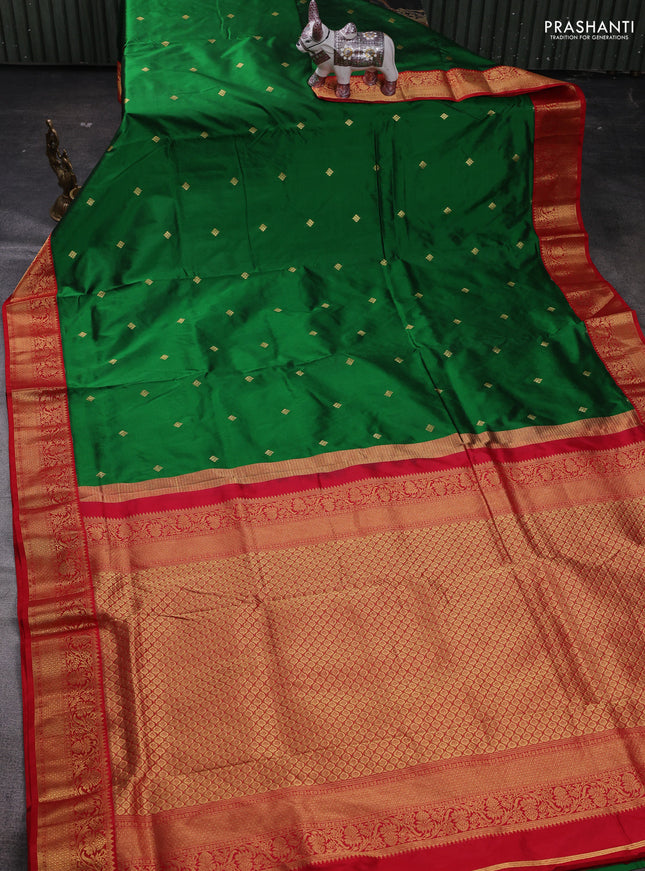 Green & Red 10 Yards Silk - Buttas