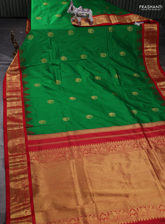 Green & Red 10 Yards Silk - Buttas
