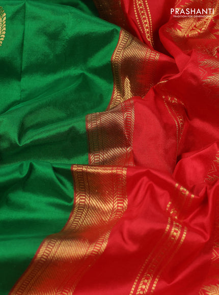 Green & Red 10 Yards Silk - Buttas