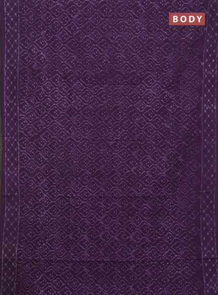 Purple Jaipur Cotton Saree